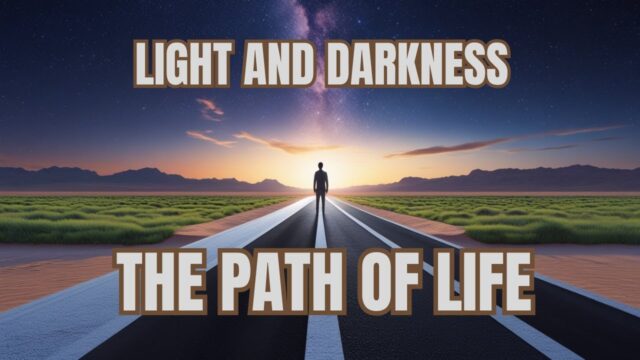 The path of life runs back and forth between light and darkness